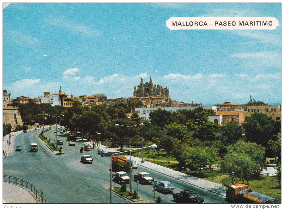 España--Mallorca--1972--Paseo Maritimo--Camiones Campsa--a Antwerpen,Belgica - Vrachtwagens En LGV