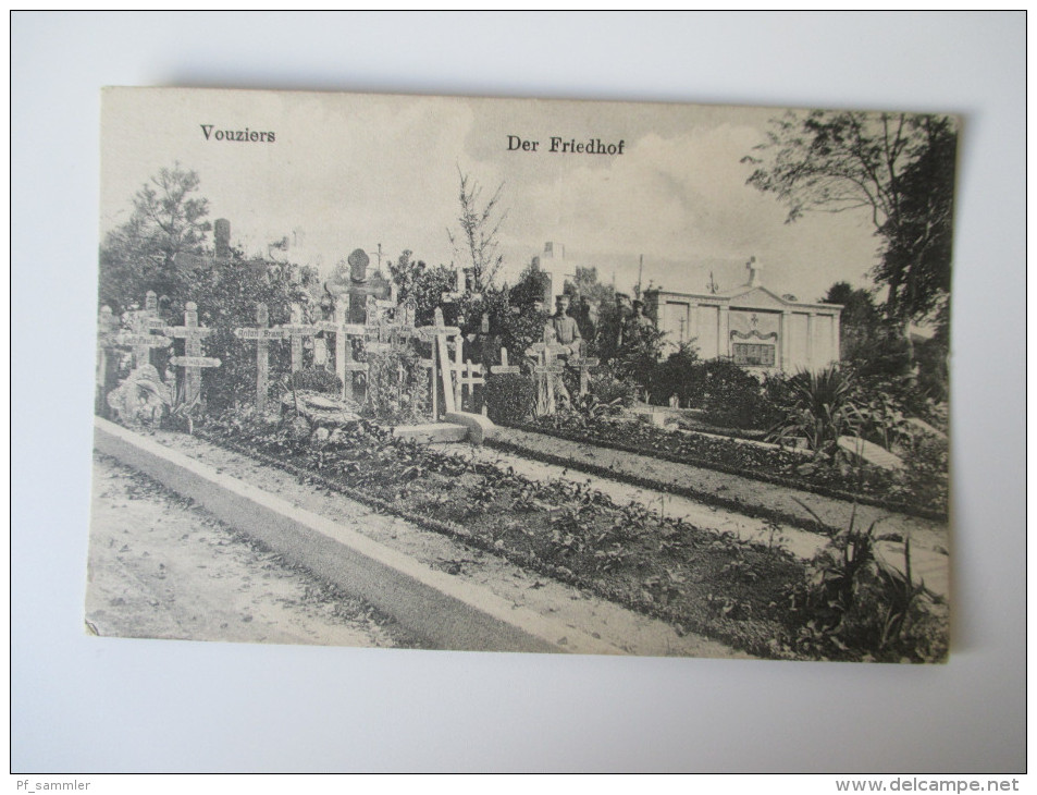 AK / Bildpostkarte 1. Weltkrieg Westfront / Frankreich Vouziers Der Friedhof Verlag Willy Koehler, Metz No 379 - Cimiteri Militari