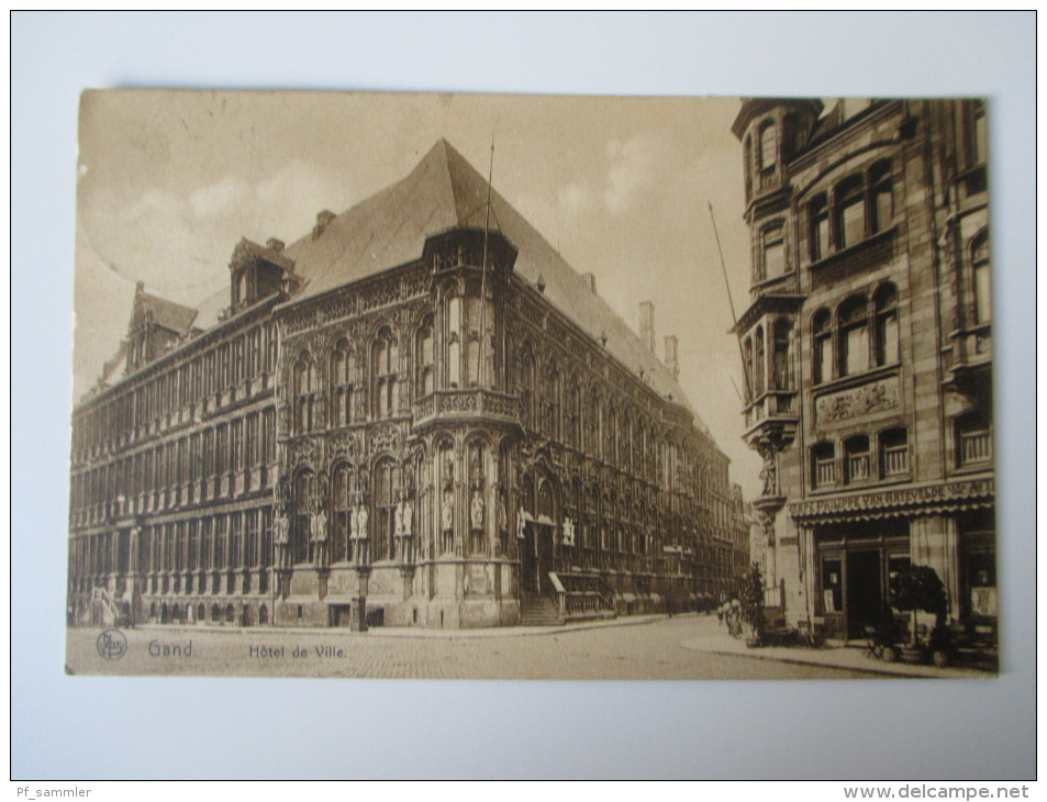 AK / Bildpostkarte 1910 Gand Hotel De Ville Gelaufen Gent Nach Kiel Verlag Nels, Bruxelles, Serie Gand No 13. - Gent