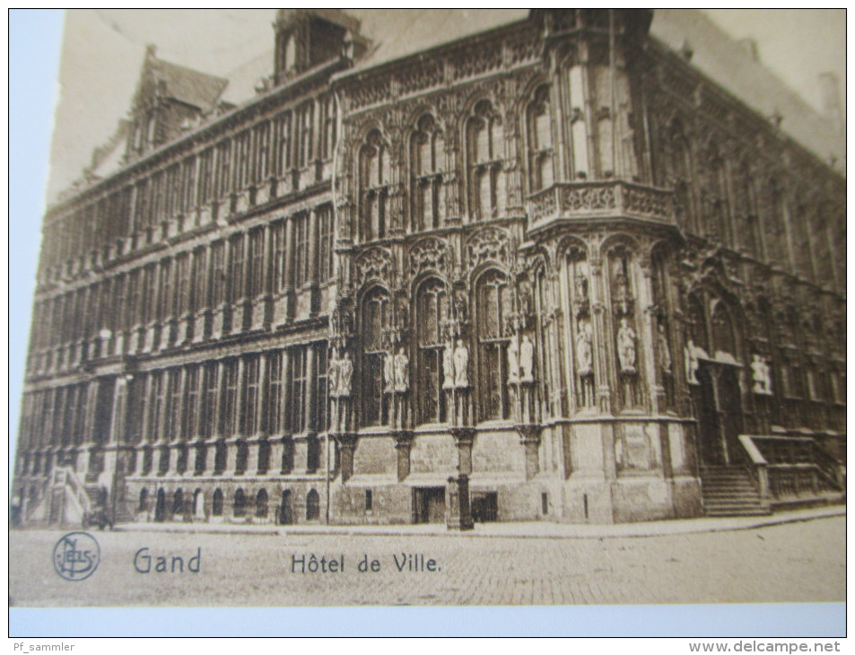 AK / Bildpostkarte 1910 Gand Hotel De Ville Gelaufen Gent Nach Kiel Verlag Nels, Bruxelles, Serie Gand No 13. - Gent