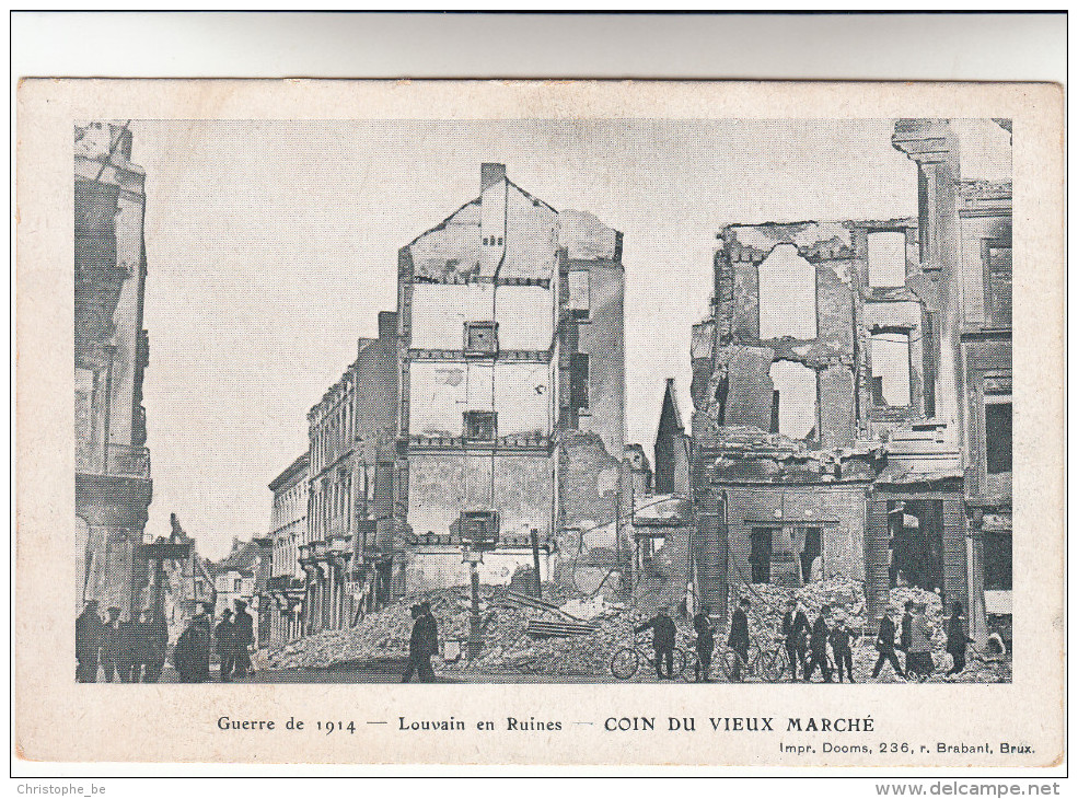 Leuven, Ruines De Louvain, Guerre 1914 Coin Du Vieux Marché (pk13139) - Leuven