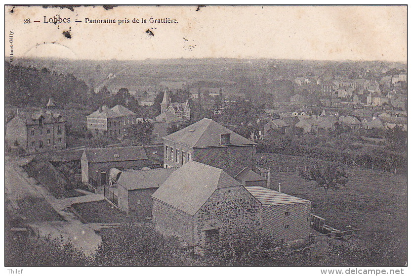 Lobbes 34: Panorama Pris De La Grattière 1903 - Lobbes