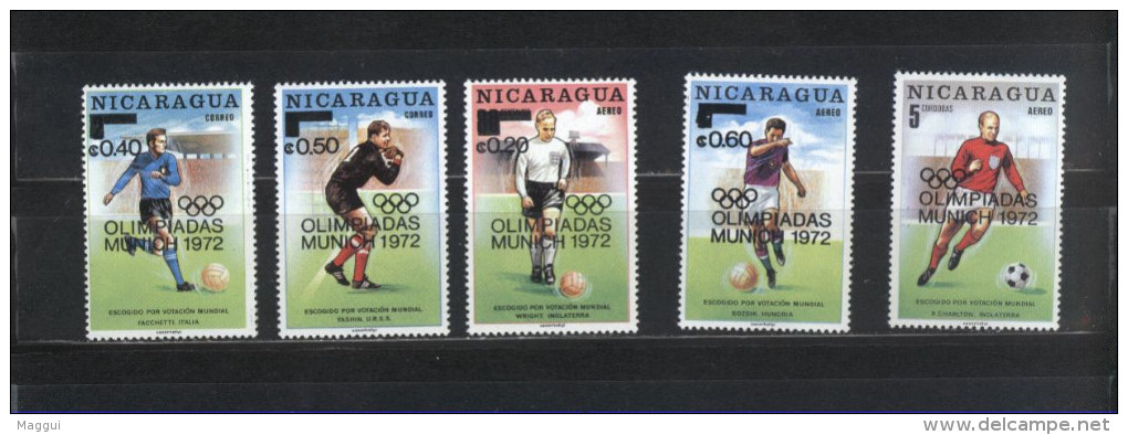 NICARAGUA  N° 929/30   PA  740/42  * *   SURCHARGE  Jo  1972  Football  Soccer  Fussball - Ongebruikt