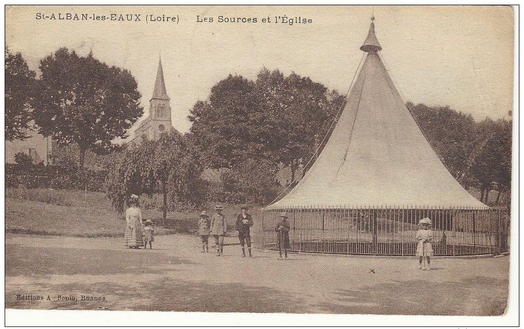 SAINT ALBAN Les EAUX Les Sources Et L´église-animée - Other & Unclassified