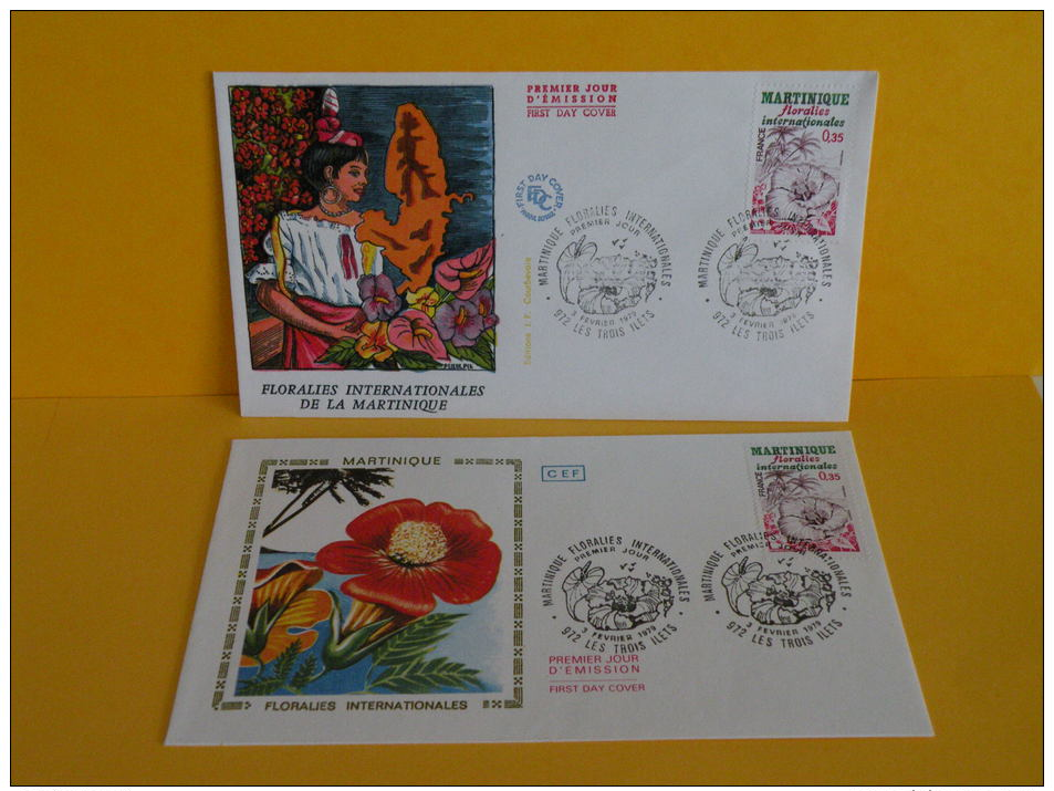 FDC- Floralies Internationales De La Martinique - 972 Les Trois Ilets - 3.2.1979 - 1er Jour, Lot 2 FDC - 1970-1979