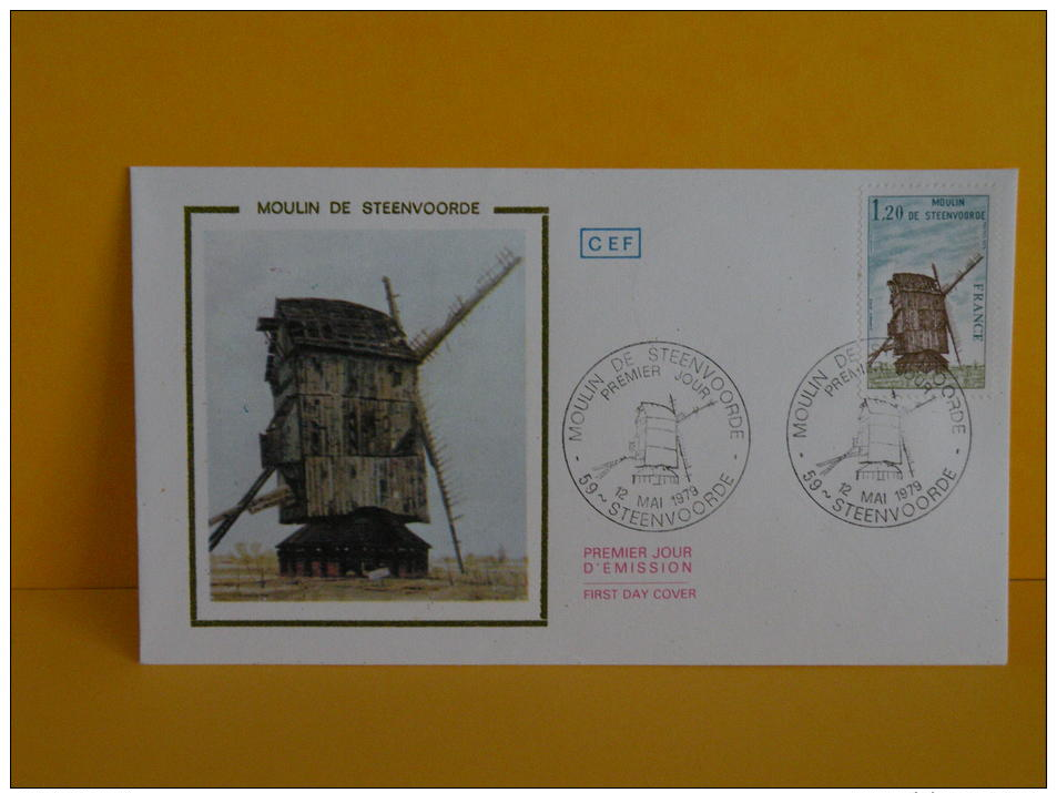 FDC- Moulin Des Flandres, Moulin à Vent  - 59 Steenvoorde - 12.5.1979 - 1er Jour, - 1970-1979