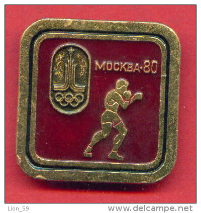 F21 / SPORT - Boxing - Boxen - Boxe - Pugilato - Boxeo - 1980 Summer XXII Olympics Games Moscow RUSSIA Badge Pin - Boxeo