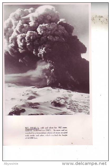 ISLANDE - MT HEKLA En 1947 (volcan)  - D11 3 - IJsland