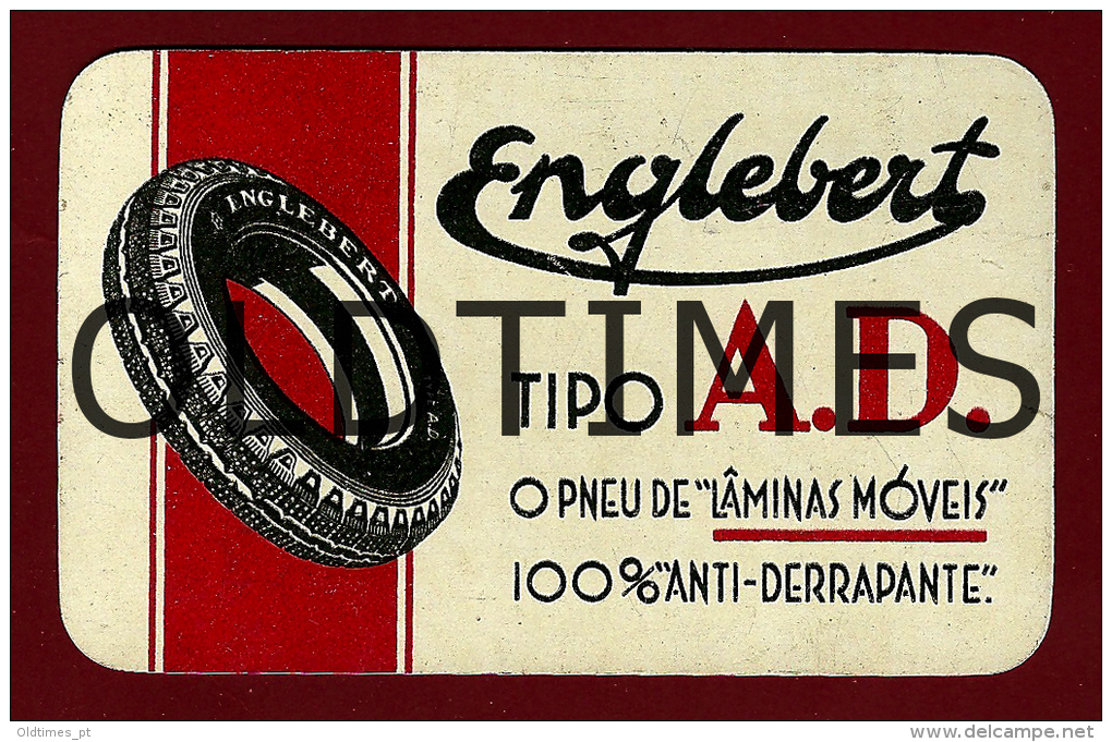 BELGIUM - ENGLEBERT PNEUMATIQUES - CALENDÁRIO 1936 ADVERTISING OLD METAL CALENDAR - Small : 1921-40