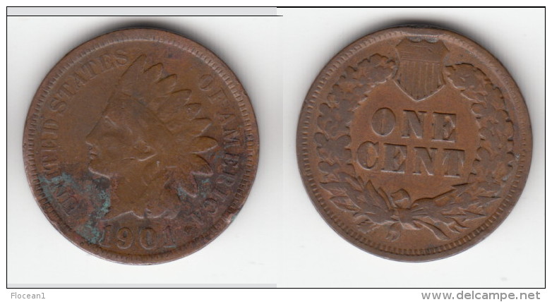 **** USA - ETATS-UNIS - UNITED STATES - ONE CENT 1901 - 1 CENT 1901 INDIAN HEAD **** EN ACHAT IMMEDIAT !!! - 1859-1909: Indian Head