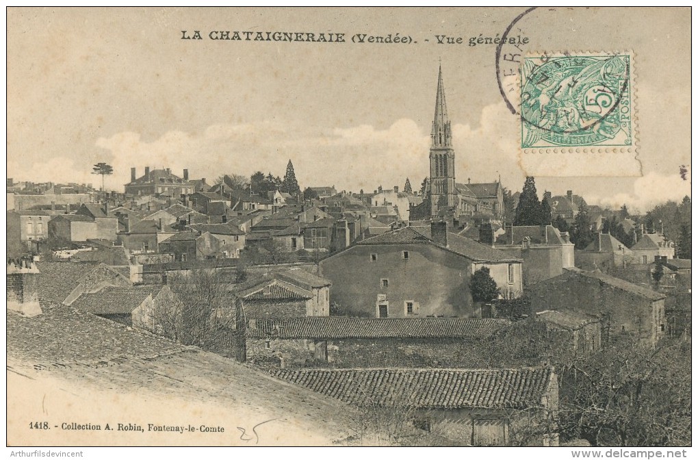 LA CHATEIGNERAIE - VUE GENERALE - PETIT PRIX - RARE CPA - - La Chataigneraie