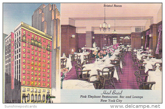 Hotel Bristol Pink Elephant Restaurant Bar And Lounge New York City - Bars, Hotels & Restaurants