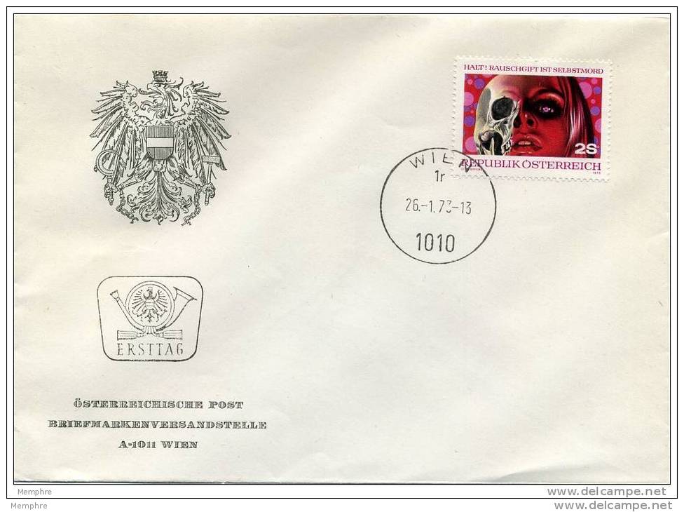 1973  Drogenmissbrauch  Mi Nr 1411 - FDC