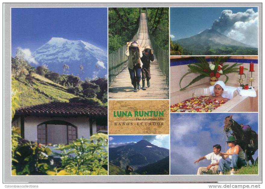 Lote PEP24,  Ecuador, Postal, Baños, Erupcion Volcan Tungurahua, Volcano, Postcard - Ecuador