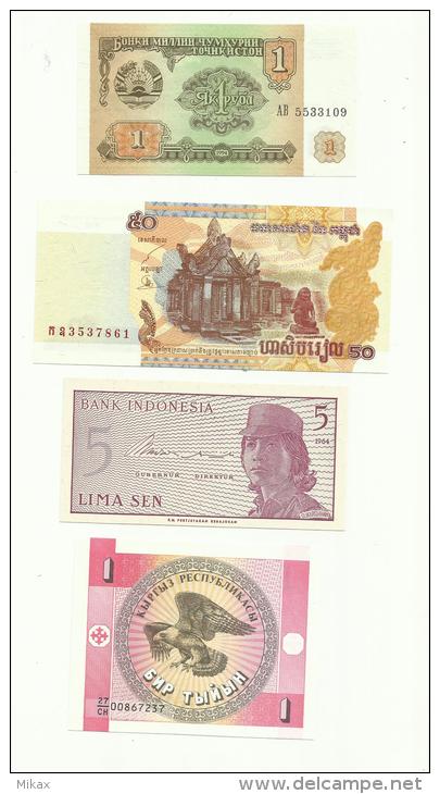 LOT OF 4 WORLD BANKNOTES UNC - Nice - Lots & Kiloware - Banknotes