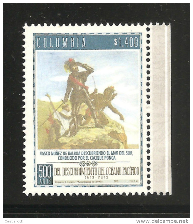 RO) 2013 COLOMBIA, VASCO NUÑEZ DE BALBOA-LEADER, OCEAN EXPLORER EXPEDITION, MNH - Colombia