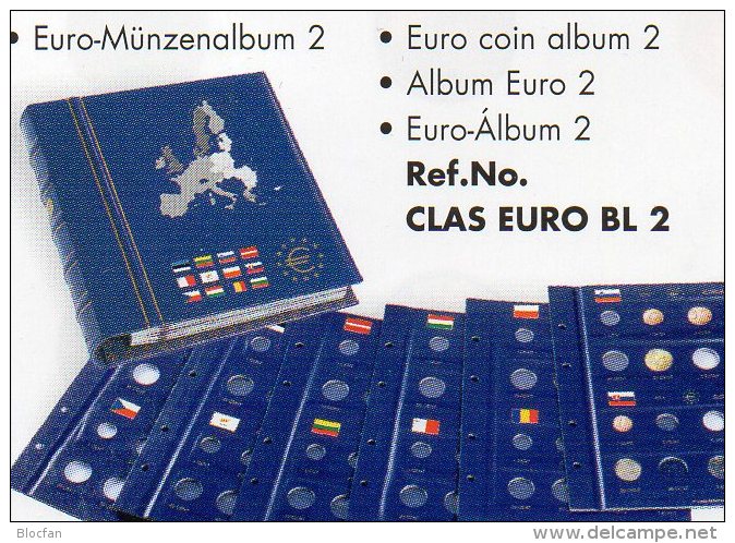 Band 1+2 Münz-Alben €-Set 66€ EURO-Sätze B D SF F GR Eire I Lux NL A P E EE LL Malta CY SLO SW Cyprus BG CZ HU Lit PL RO - Materiaal