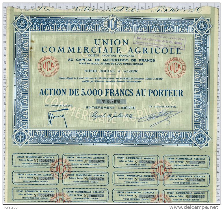 Union Commerciale Agricole à Alger - Afrika