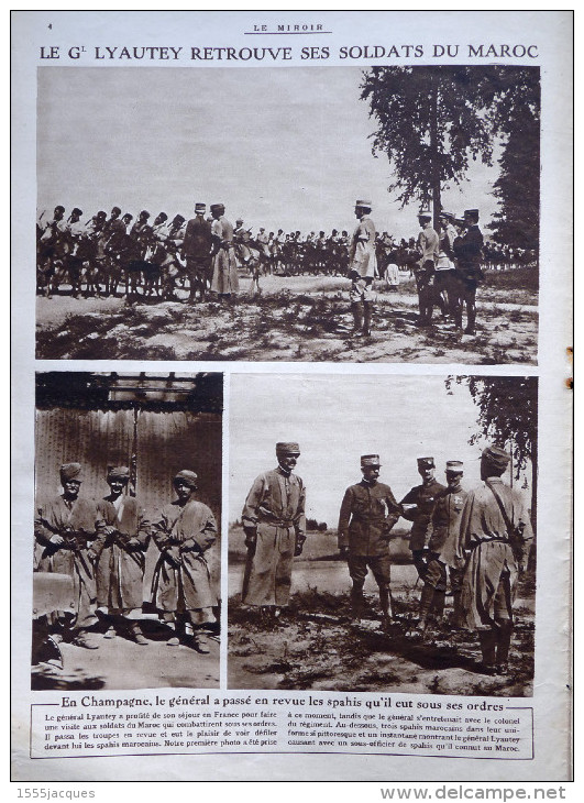 LE MIROIR N° 91 / 22-08-1915 CASABLANCA LYAUTEY MAROC YPRES FIACRES REIMS ACHI-BABA AÉROPLANE THÉÂTRE GAZ ASPHYXIANTS - War 1914-18