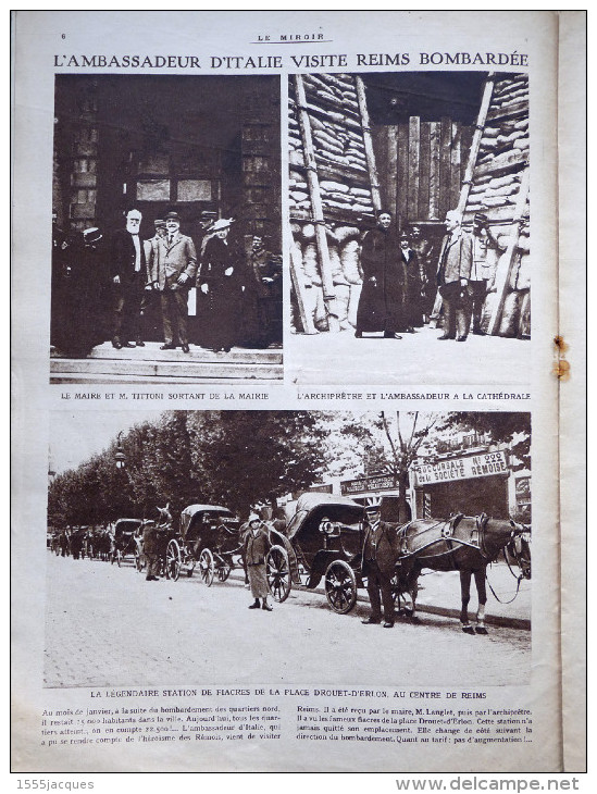 LE MIROIR N° 91 / 22-08-1915 CASABLANCA LYAUTEY MAROC YPRES FIACRES REIMS ACHI-BABA AÉROPLANE THÉÂTRE GAZ ASPHYXIANTS - Guerra 1914-18