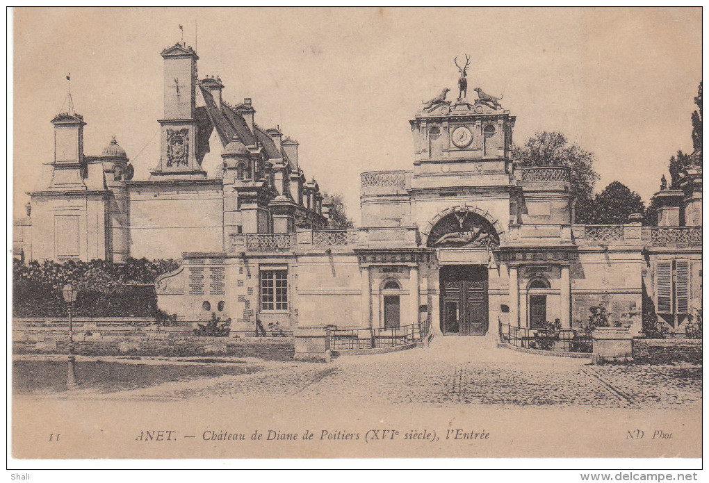 CPA ANET CHATEAU DE DIANE DE POITIERS L´ ENTREE - Anet