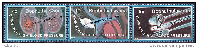 Bophutatswana 1978 Yv. 22-24 Fight Against Hyper-Tension MNH - Bophuthatswana