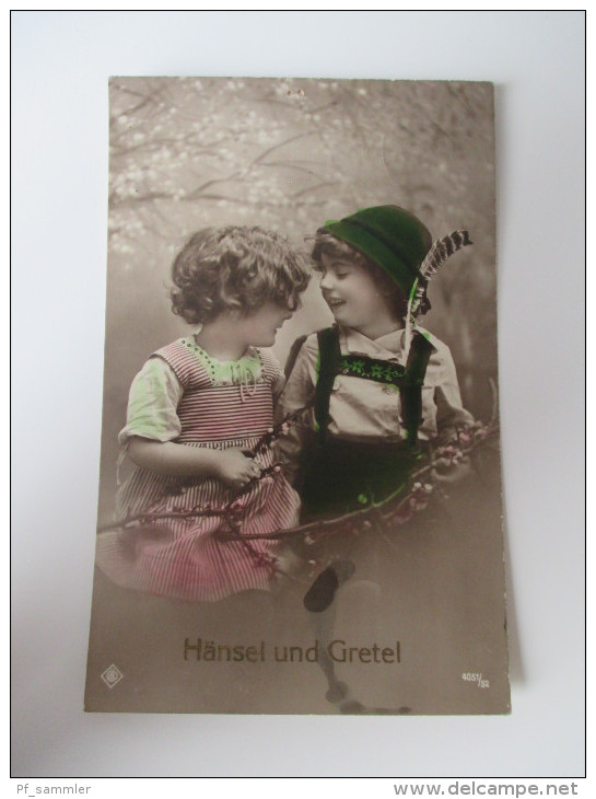 AK / Bildpostkarte / Fotokarte 1913 Hänsel Und Gretel / Kinder / Trachten - Contes, Fables & Légendes