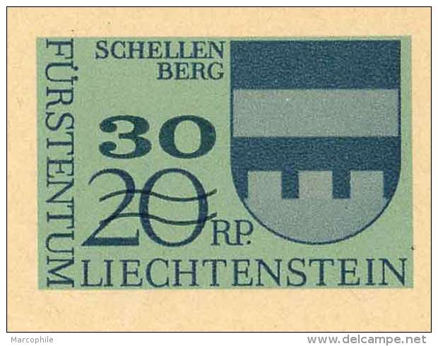 LIECHTENSTEIN - SCHELLENBERG /  1973 ENTIER POSTAL ILLUSTRE SURCHARGE / 3 IMAGES (ref 4768) - Stamped Stationery