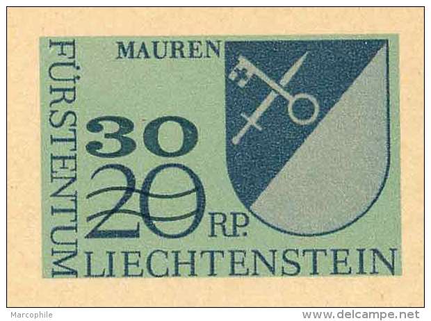 LIECHTENSTEIN - MAUREN /  1973 ENTIER POSTAL ILLUSTRE SURCHARGE / 3 IMAGES (ref 4751) - Entiers Postaux