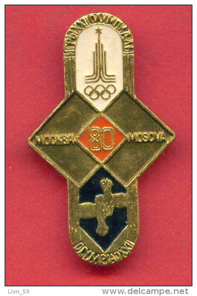 F112 / SPORT - Wrestling - Lutte - Ringen - 1980 Summer XXII Olympics Games Moscow - Russia Russie - Badge Pin - Lucha