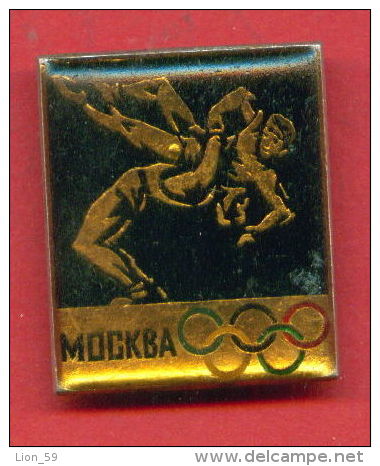 F118 / SPORT - Wrestling - Lutte - Ringen - 1980 Summer XXII Olympics Games Moscow - Russia Russie - Badge Pin - Ringen