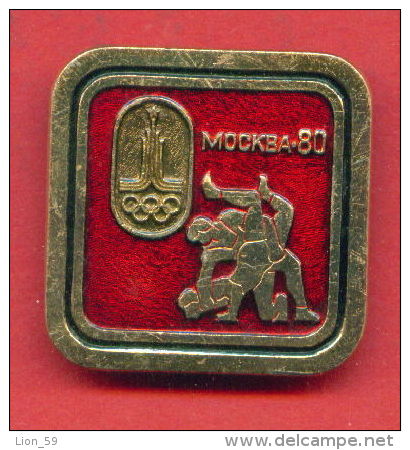 F120 / SPORT - Wrestling - Lutte - Ringen - 1980 Summer XXII Olympics Games Moscow - Russia Russie - Badge Pin - Lotta