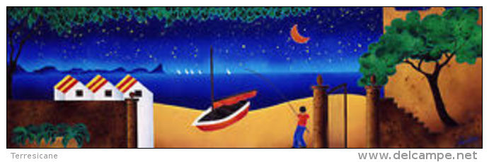 X Kino Mistral "Costiera Di Notte" Lito - Materica - Cm.40x18 - Litografia