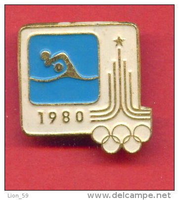 F189 / SPORT - Water Polo - Wasserball  - Waterpolo - 1980 Summer XXII Olympics Games Moscow - Russia - Badge Pin - Waterpolo