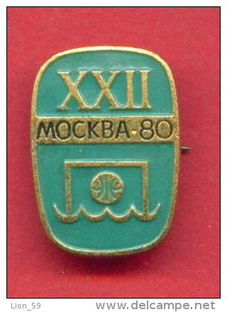 F186 / SPORT - Water Polo - Wasserball  - Waterpolo - 1980 Summer XXII Olympics Games Moscow - Russia - Badge Pin - Water Polo