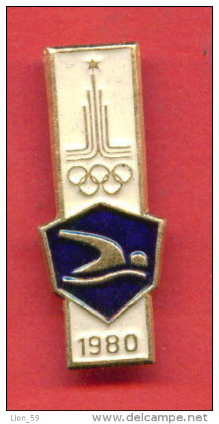 F170 / SPORT - Swimming - Natation - Schwimmsport  - 1980 Summer XXII Olympics Games Moscow - Russia - Badge Pin - Swimming