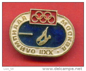 F181 / SPORT - Diving - Plongee - Tauchen Salto Ornamental  1980 Summer XXII Olympics Games Moscow - Russia  - Badge Pin - Tauchen