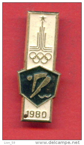 F165 / SPORT - Diving - Plongee - Tauchen Salto Ornamental -1980 Summer XXII Olympics Games Moscow - Russia  - Badge Pin - Diving