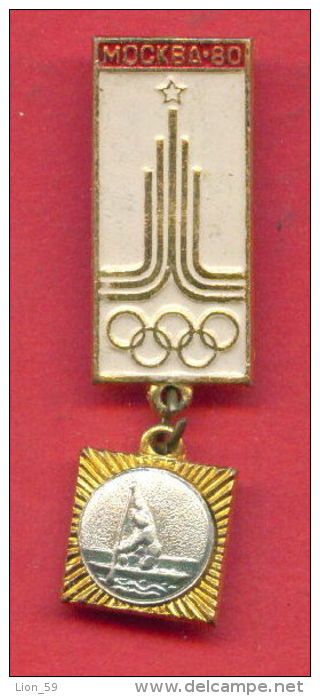 F150 / SPORT - Canoeing Canoë-kayak Kanusport Kayak Kajak  - 1980 Summer XXII Olympics Games Moscow - Russia - Badge Pin - Kano