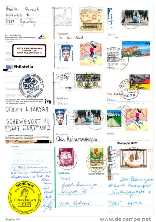 Lot De 10 Entiers Illustrés Allemands- Stationnary From Germany - Cartes Postales Illustrées - Oblitérées