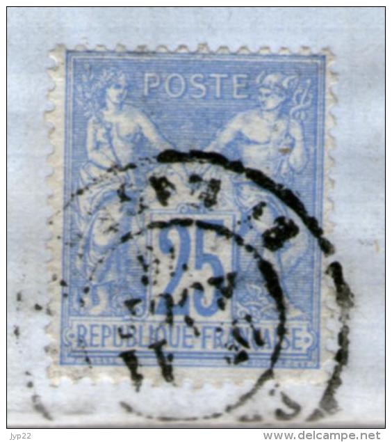 France TP Sage 68 Type 1 - CAD Paris 11-08-1876 Pour Rouhier Pont De Pany - Lettre LAC Cachet Girard Laines - 1849-1876: Période Classique