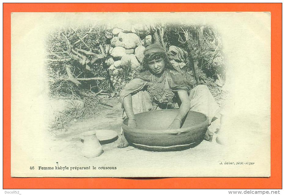 Algerie  "   Femme Kabyle Preparant Le Couscous  " - Berufe