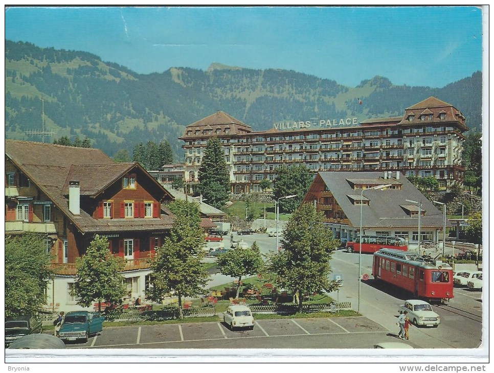 CPM -  SUISSE - VILLARS S. Ollon -  Place De La Gare  - Voitures, Tramway , Hotel - T.B.E - Villars-les-Moines