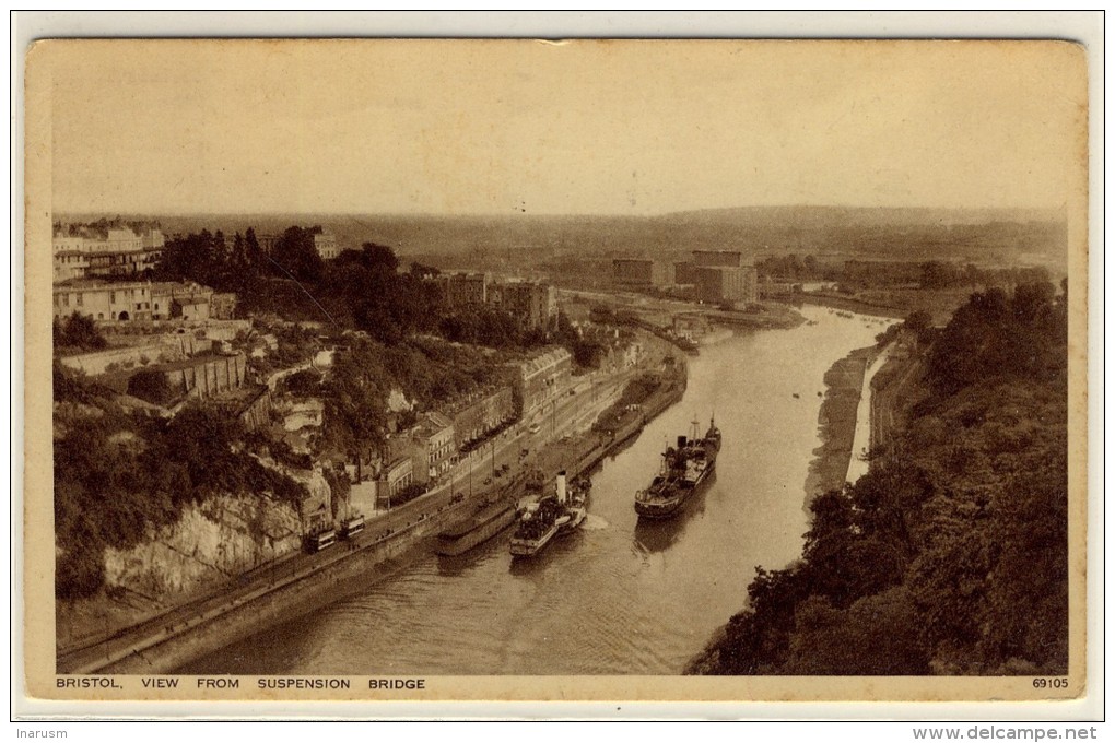 BRISTOL  -  General View From The Suspension Bridge   -  Ed. Wells, N° 69105 - Bristol