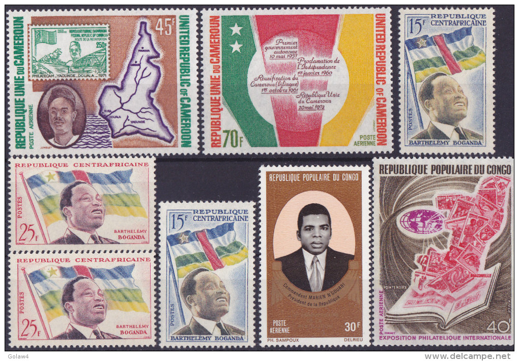 11258# LOT TIMBRES EX COLONIES Cote 100€ ALEGRIE CAMEROUN CENTRAFRIQUE CONGO COTE D'IVOIRE GABON GUINEE MADAGASCAR MAROC - Autres & Non Classés