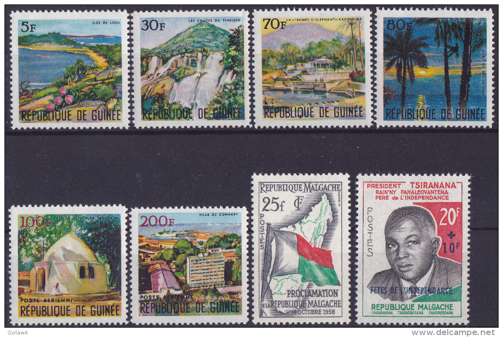 11258# LOT TIMBRES EX COLONIES Cote 100€ ALEGRIE CAMEROUN CENTRAFRIQUE CONGO COTE D'IVOIRE GABON GUINEE MADAGASCAR MAROC - Andere & Zonder Classificatie