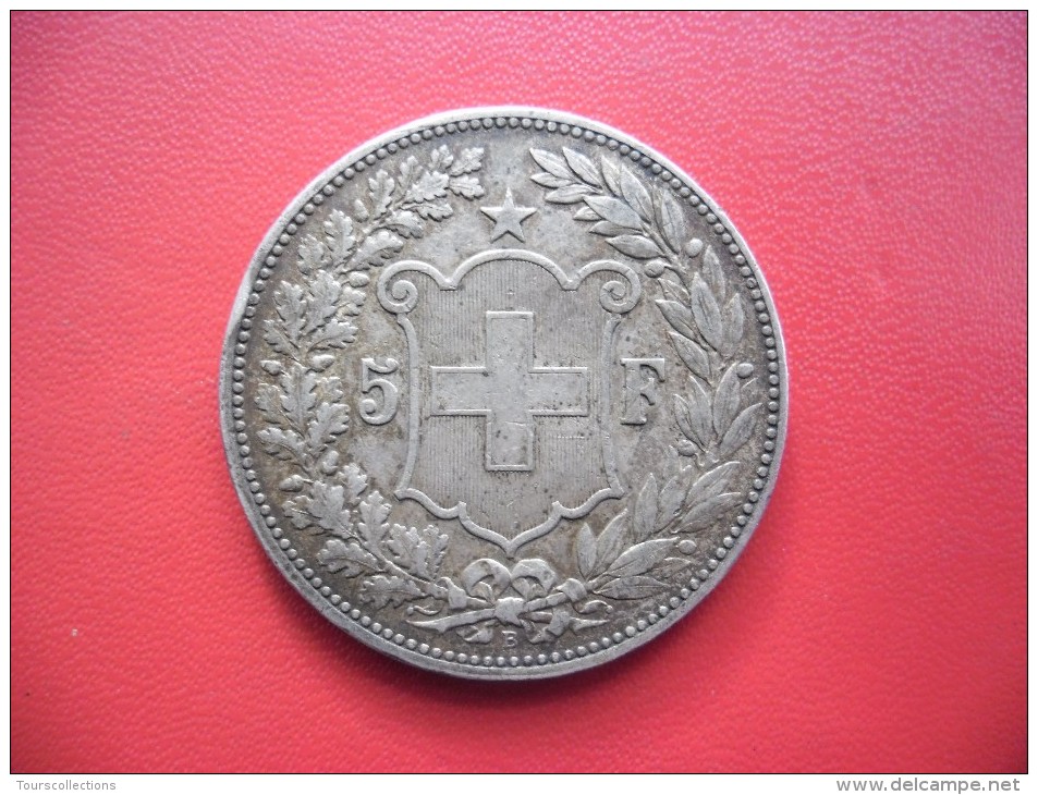 ECU SUISSE 5 FRANCS 1892 Argent - Helvétiabust  Trés Belle Patine @ Poids 25 Grammes - Other & Unclassified