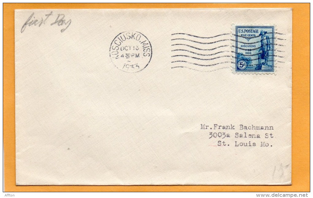 United States 1933 FDC - 1851-1940