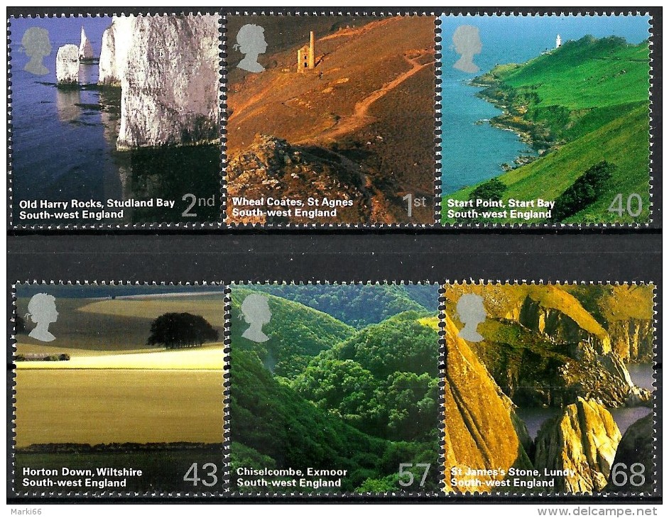 Great Britain - 2005 - Europa CEPT - Landscapes Of South-West England - Mint Stamp Set - Ongebruikt