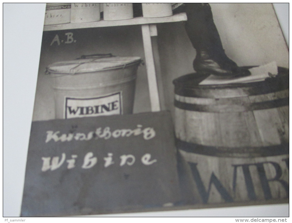 AK / Bildpostkarte 1929 Alte Werbung / Kunsthonig Wibine "Was Brauche Ich Noch Butter?" Kind / Fass / Magdeburg - Advertising